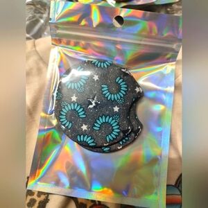 Blue and Black Starry Patterned Coaster